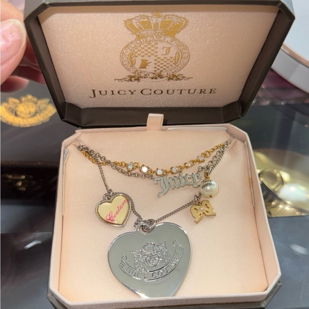 HTF Juicy Couture LET THEM EAT COUTURE Necklace